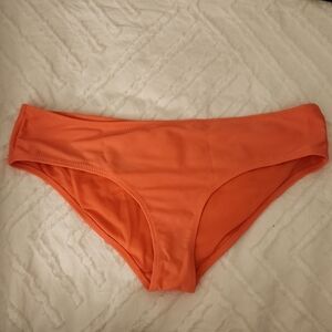 Coral Bikini Bottom with Classic Cut and Smooth Fabric